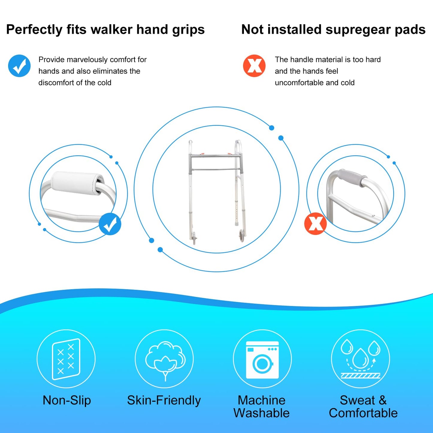 2-Pack Hand Grips Cover Hand Pads