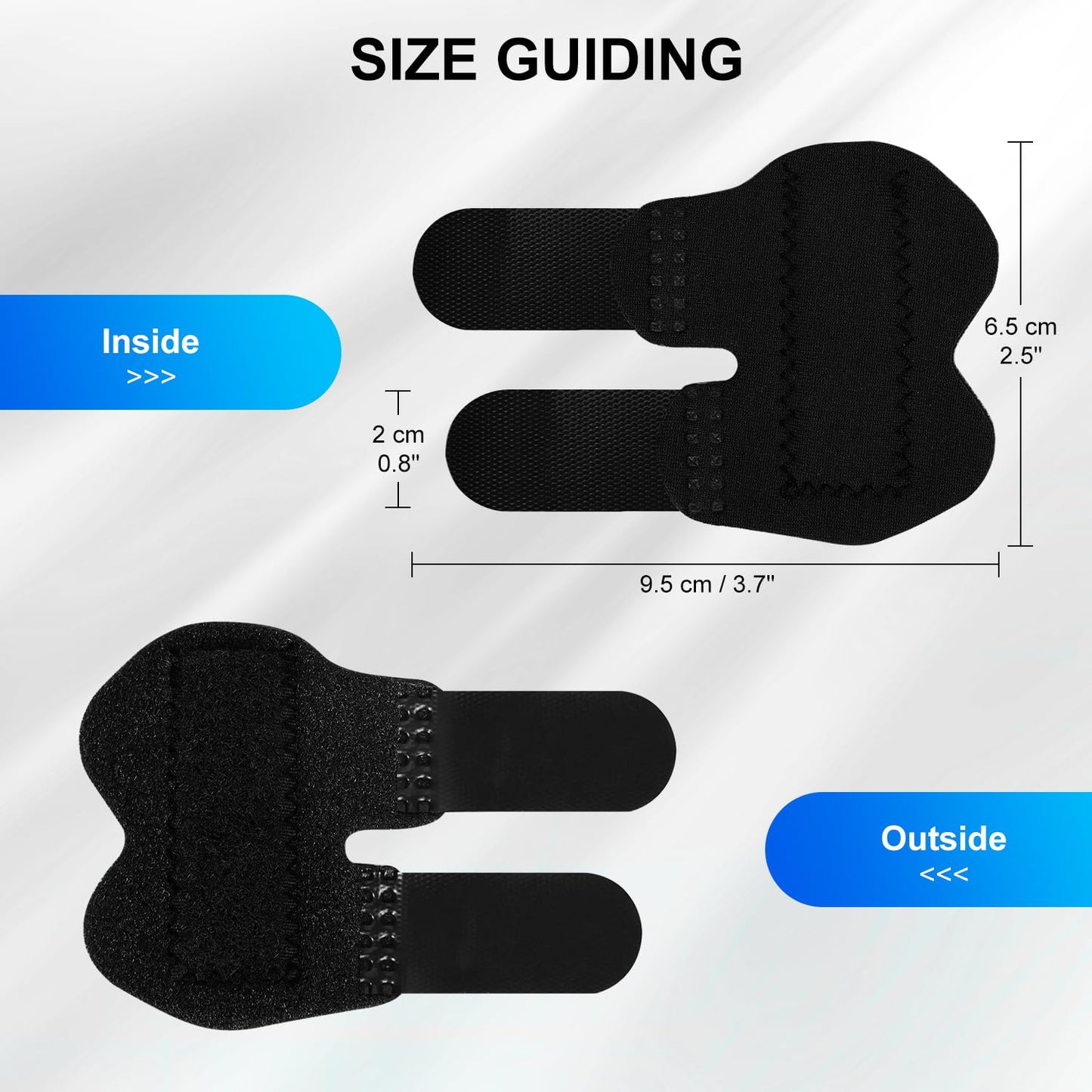 2 Pack Adjustable Kids Finger Splint Support
