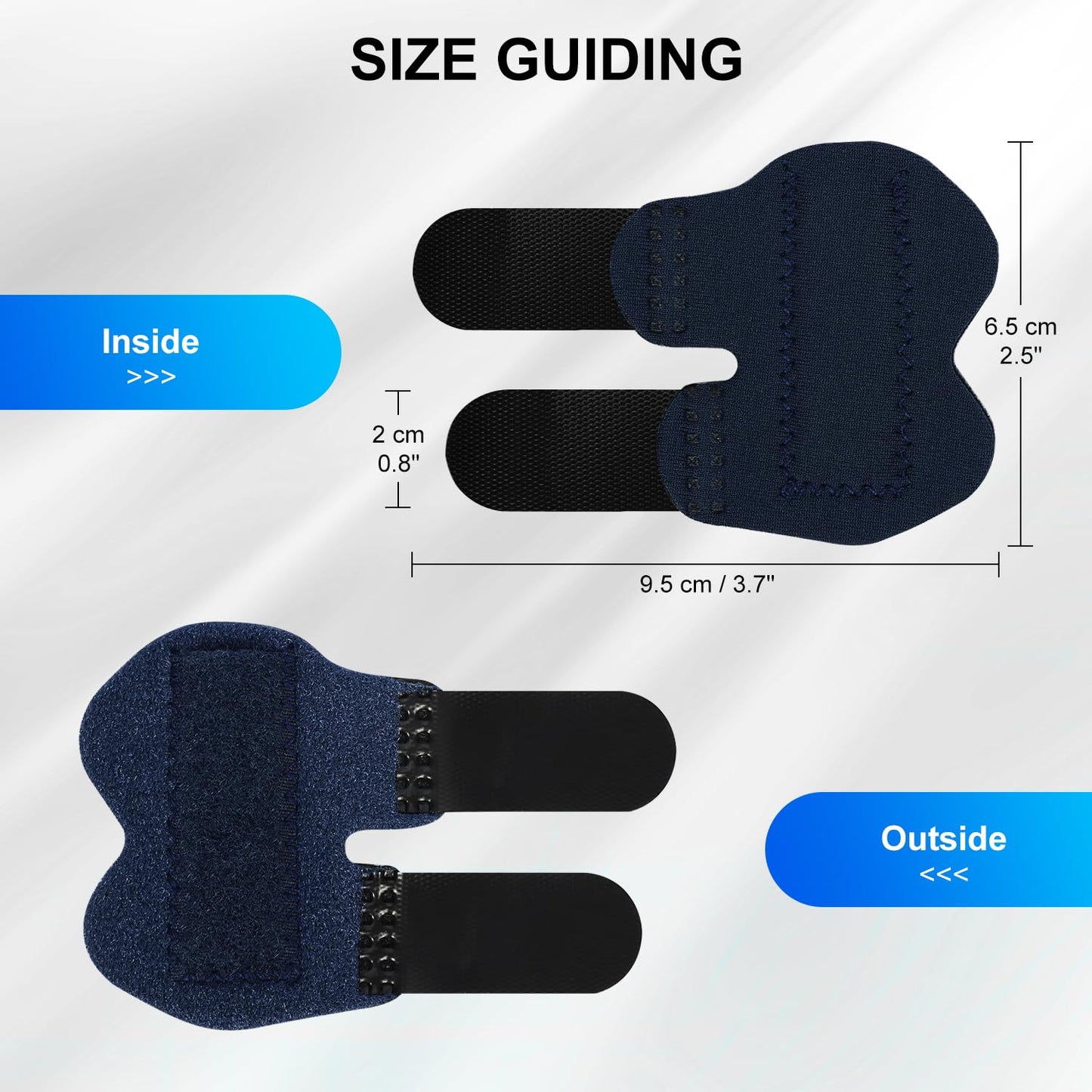 2 Pack Adjustable Kids Finger Splint Support