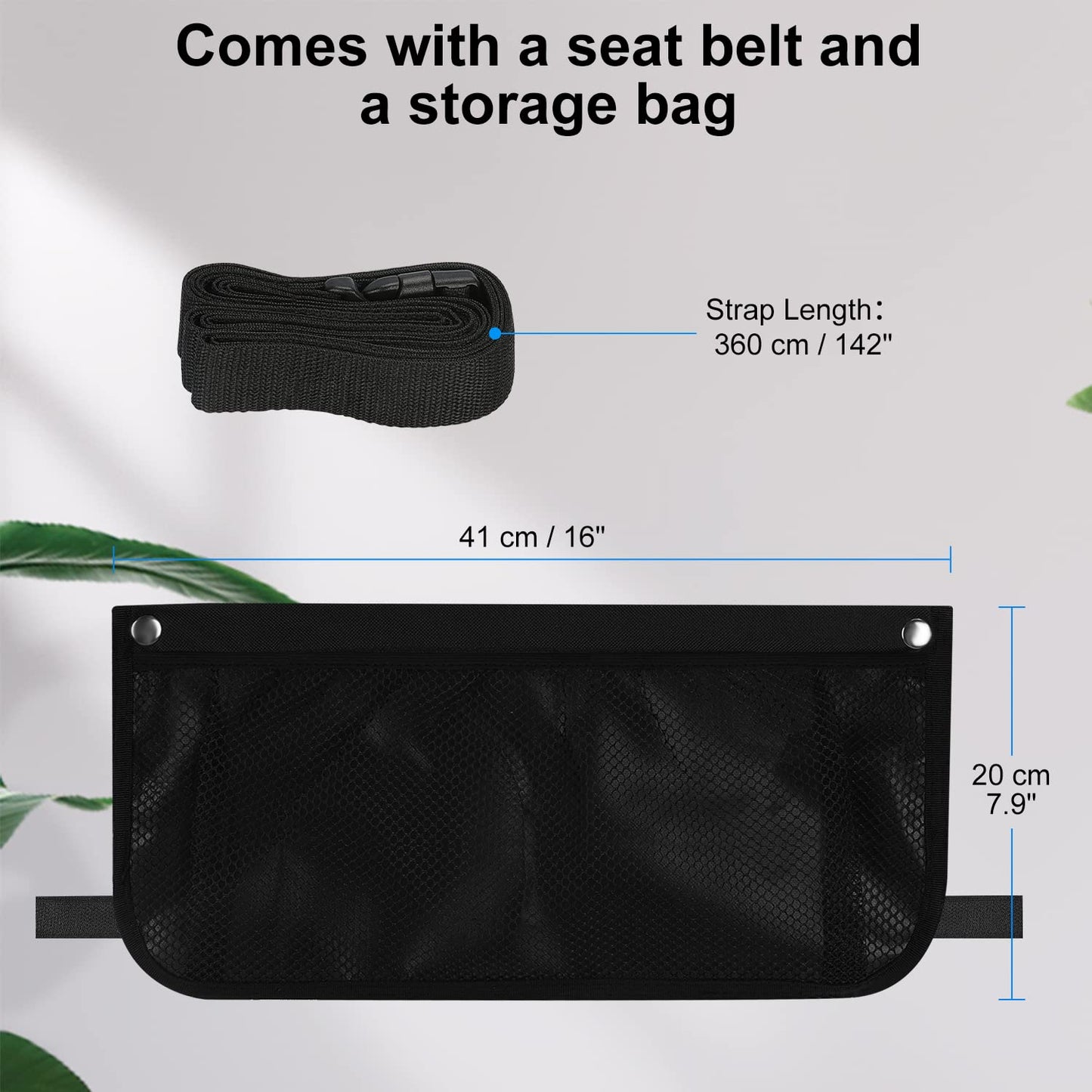 Adjustable Bed Rail with Storage Bag and Fixing Strap