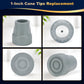 1 Inch Cane Tips 6 Pack Heavy Duty Rubber Replacement Crutch Tips for Walker Cane