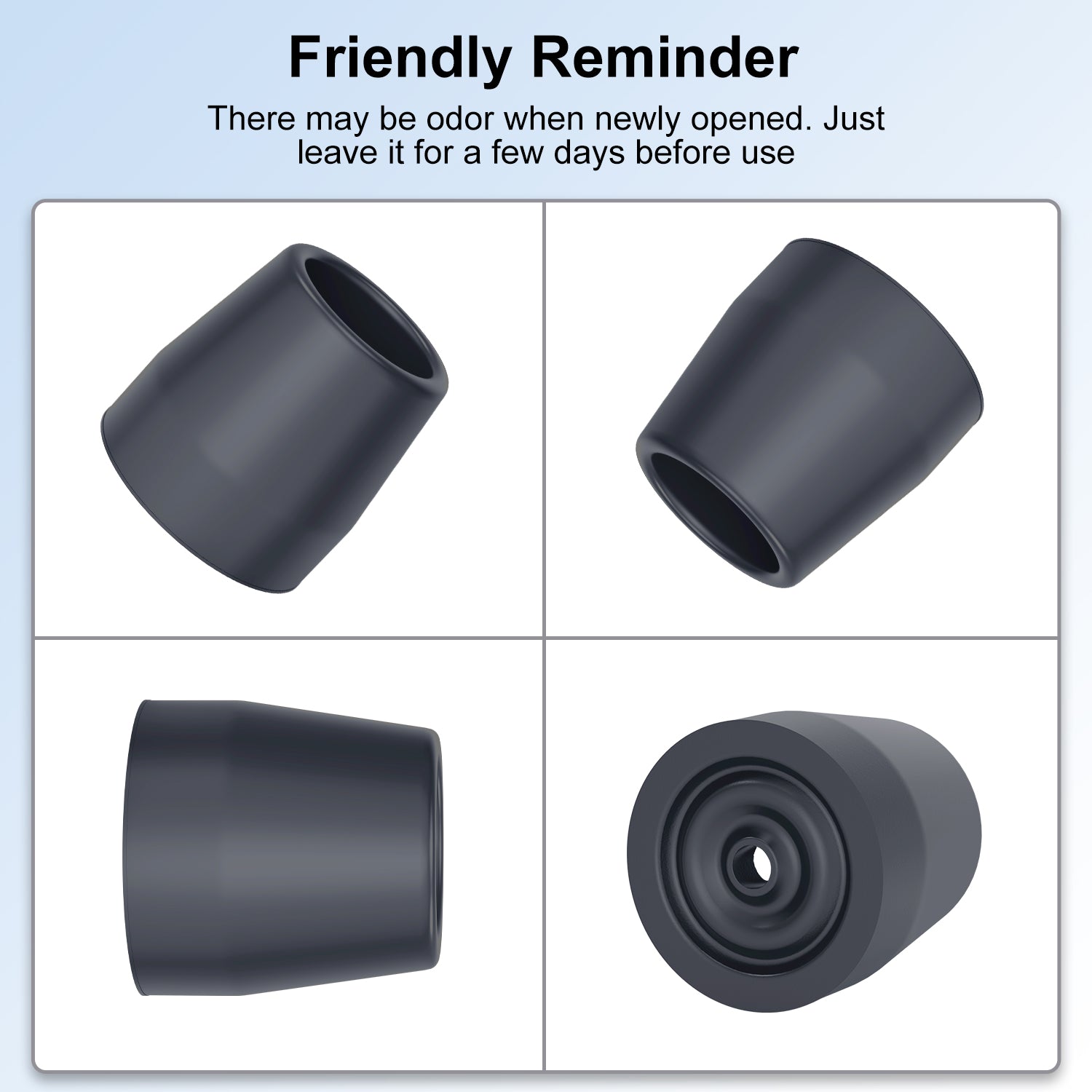SupreGear 4-Pack Walker Tips, Non-Slip Rubber Replacement for Walkers