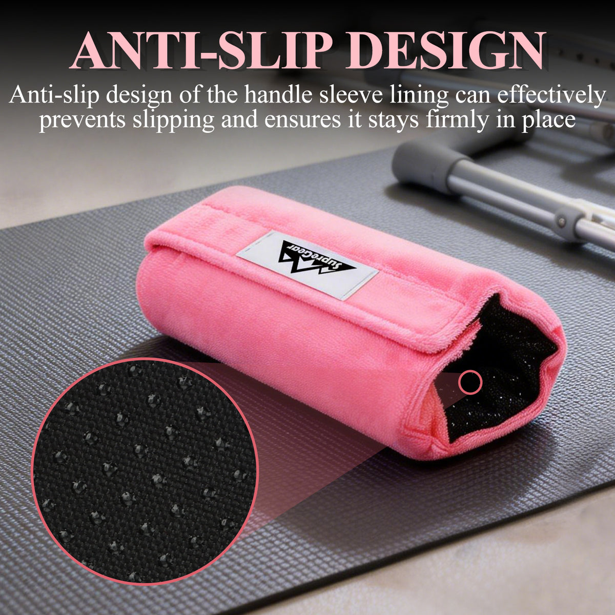Crutch Pad and Hand Grip Covers Set 4-Pack, Memory Foam Underarm Cushions with Non-Slip Covers for Standard Crutches
