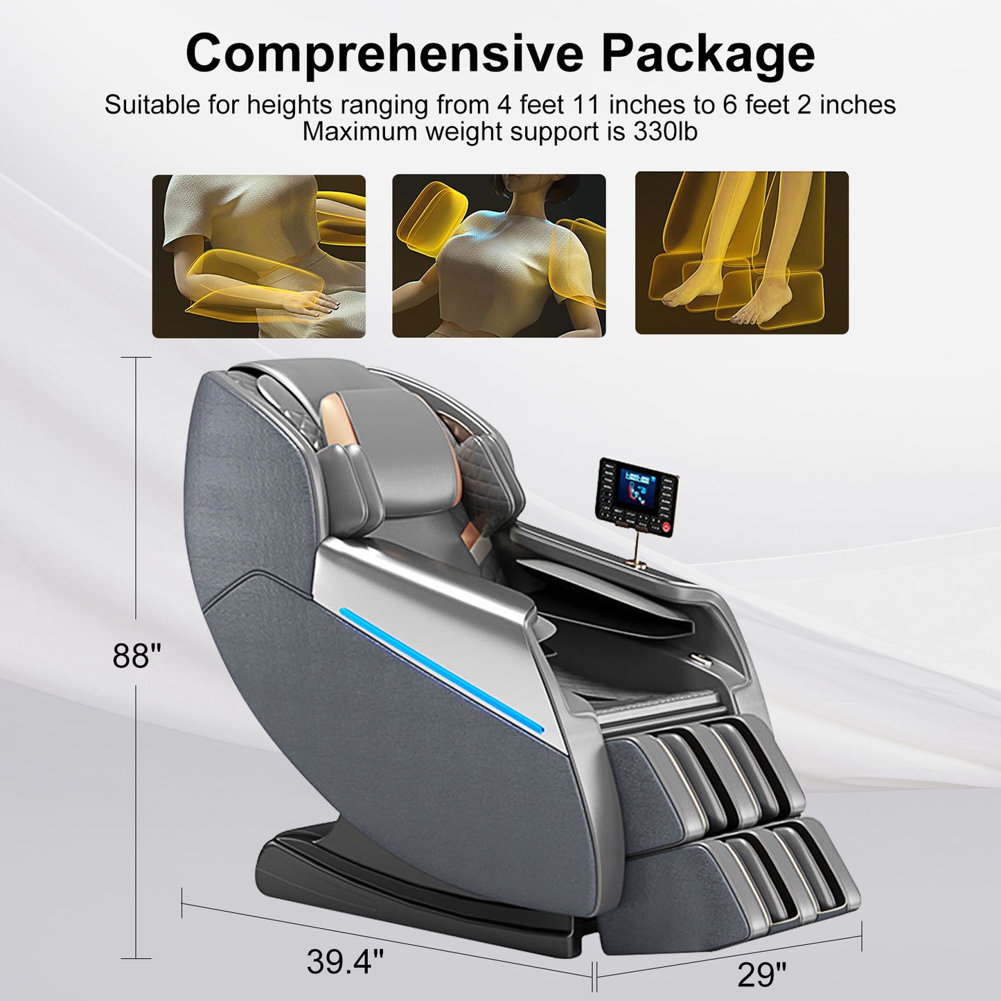 Save 70% - Zero-G Massage Chair: Ion Recline, SL Track, Heat Therapy, AI Voice, BT Speaker