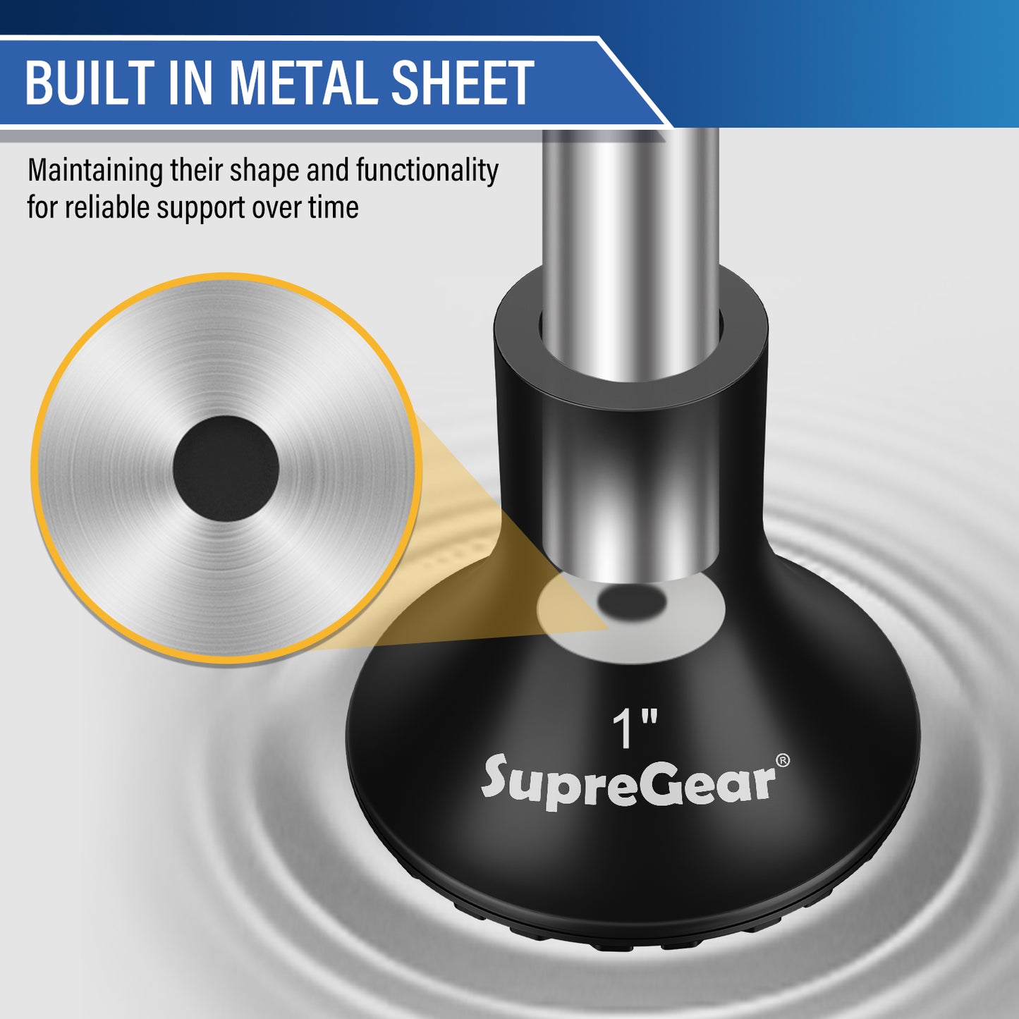 Anti Slip Cane Tip Replacement, Wide Base for Stability and Grip