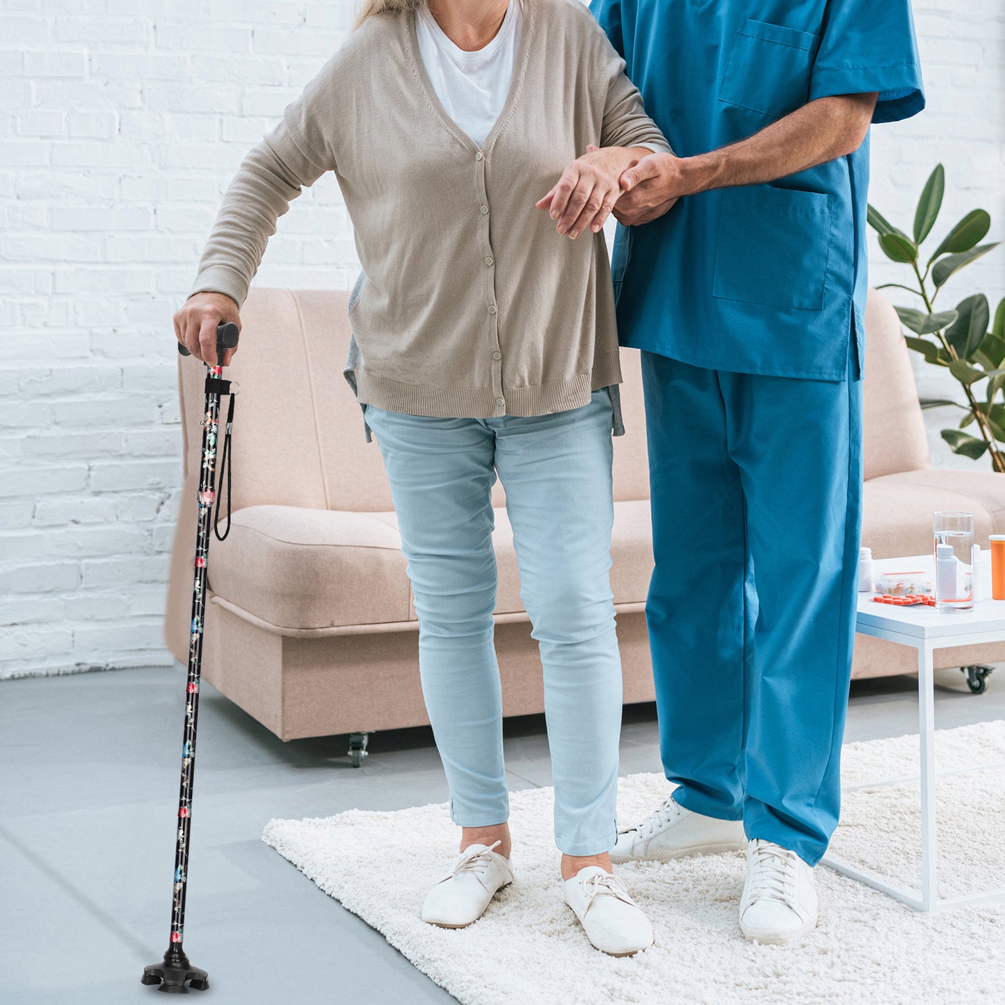 5-Level Adjustable Folding Cane
