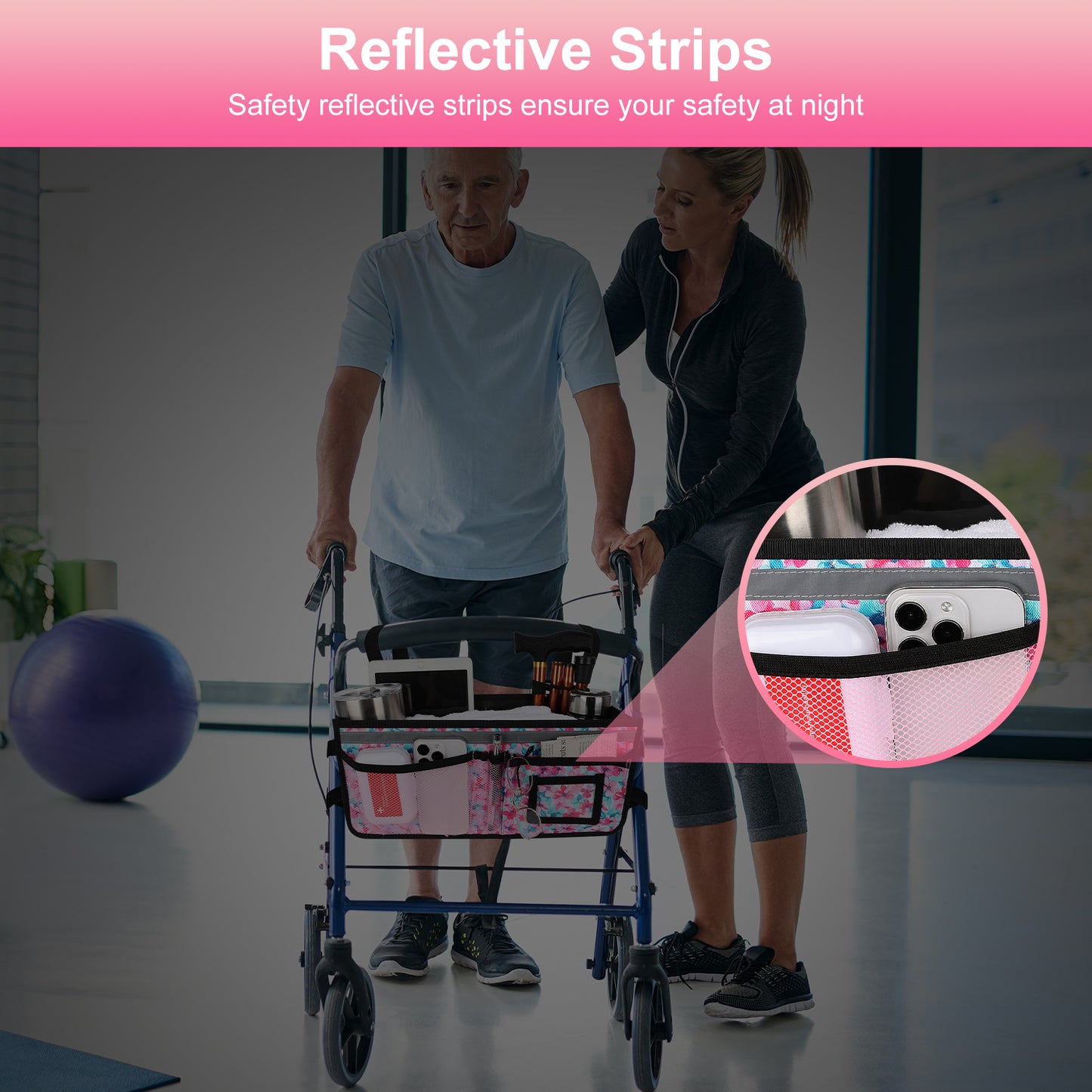 Large Capacity Rollator Basket