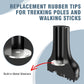 Heavy-Duty Wide Base Trekking Pole Tips – Non-Slip Rubber, Shock Absorbing