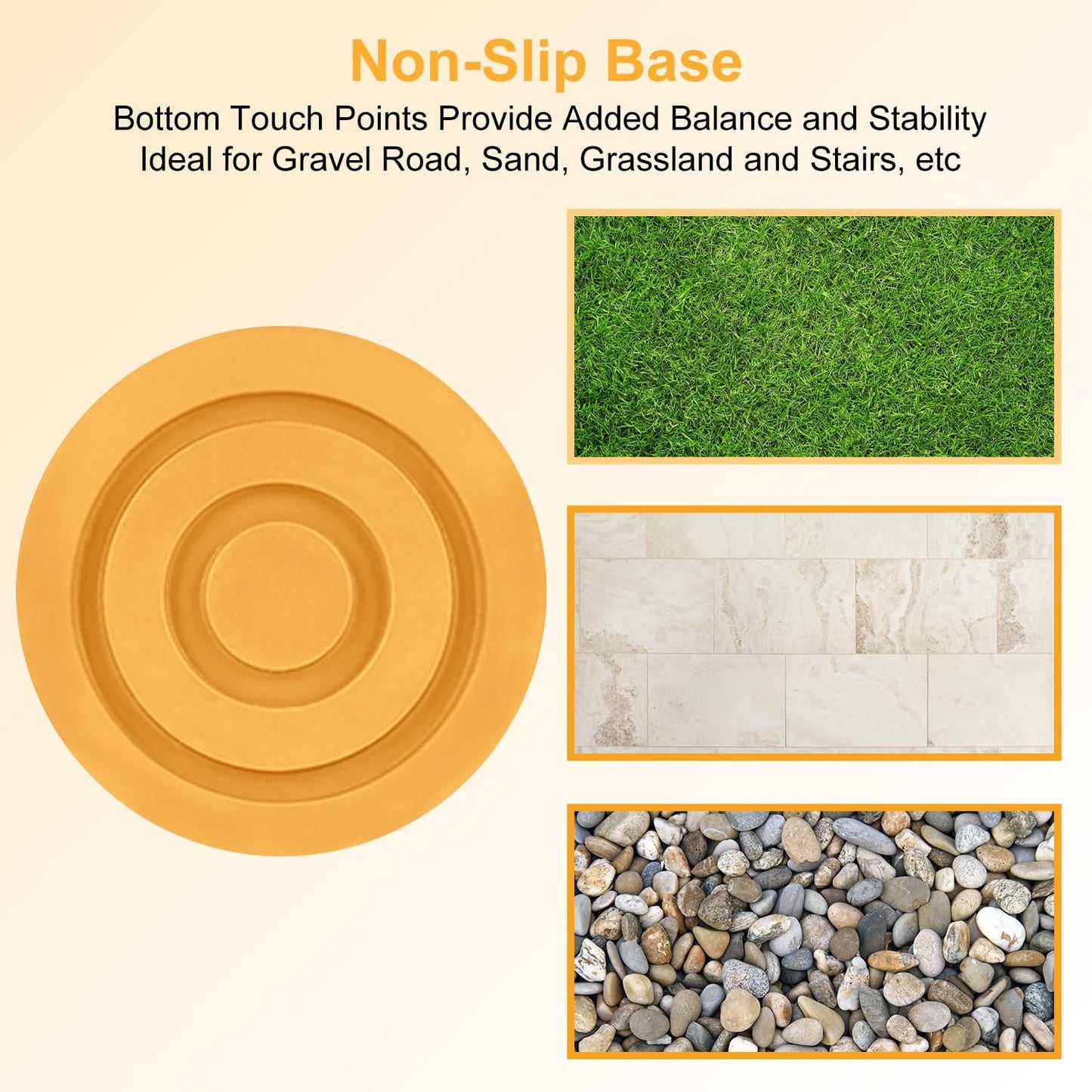 1" Heavy Duty Cane Tips, 2-Pack