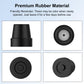 Rubber Cane Tips, 4 Pack/8 Pack