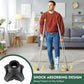 Quad Cane Tips 2 Pack – Non-Slip 4-Prong Rubber Replacement Feet with Reinforced Metal Insert for Walking Canes