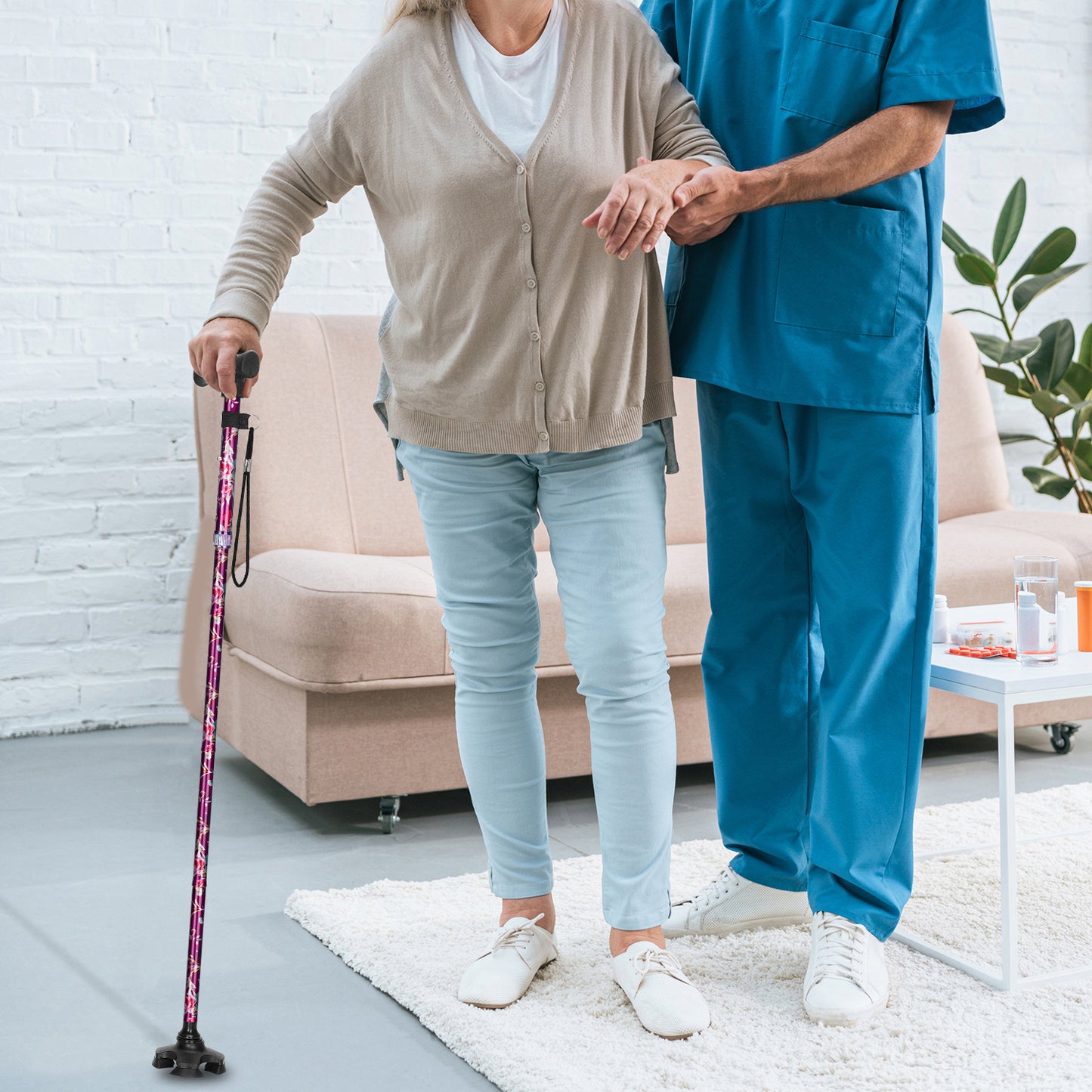 5-Level Adjustable Folding Cane