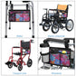 6 Pocket Wheelchair Side Bag with Reflective Stripes