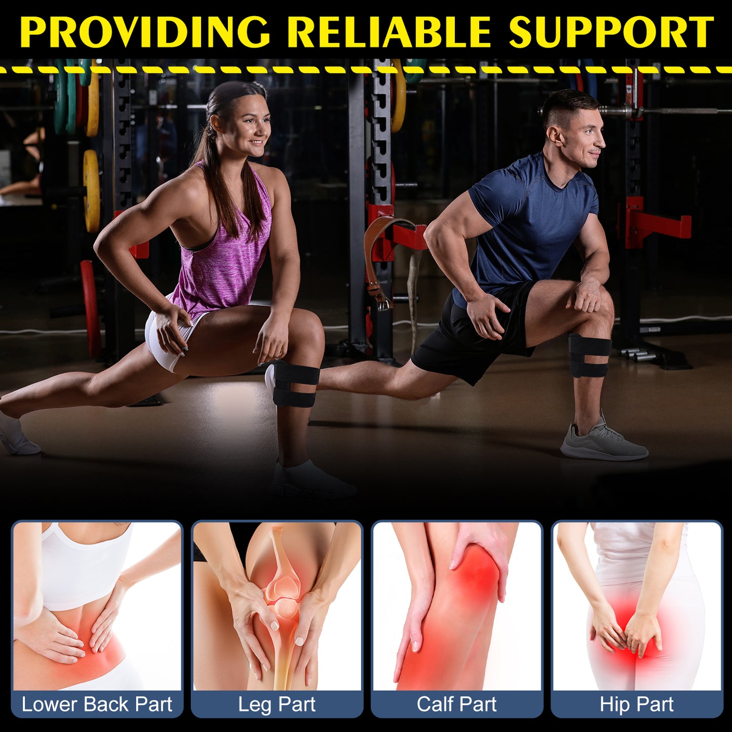 Sciatica Relief Knee Brace with Adjustable Compression Pads