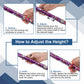 Foldable Adjustable Walking Cane with Offset Ergonomic Handle & All-Terrain Tip