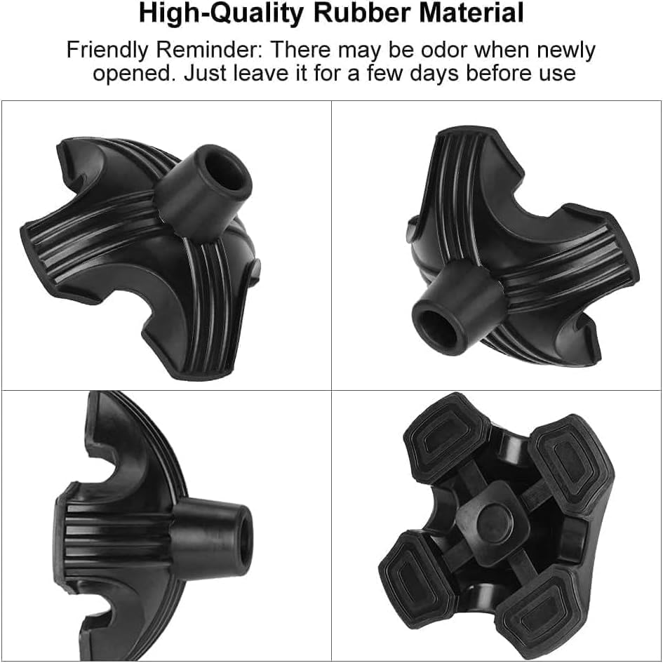 4 Point Self Standing Quad Support Rubber Replacement Cane Tip