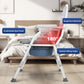 Aluminum Adjustable Folding Commode Chair, 330 lbs Capacity, Removable Bucket
