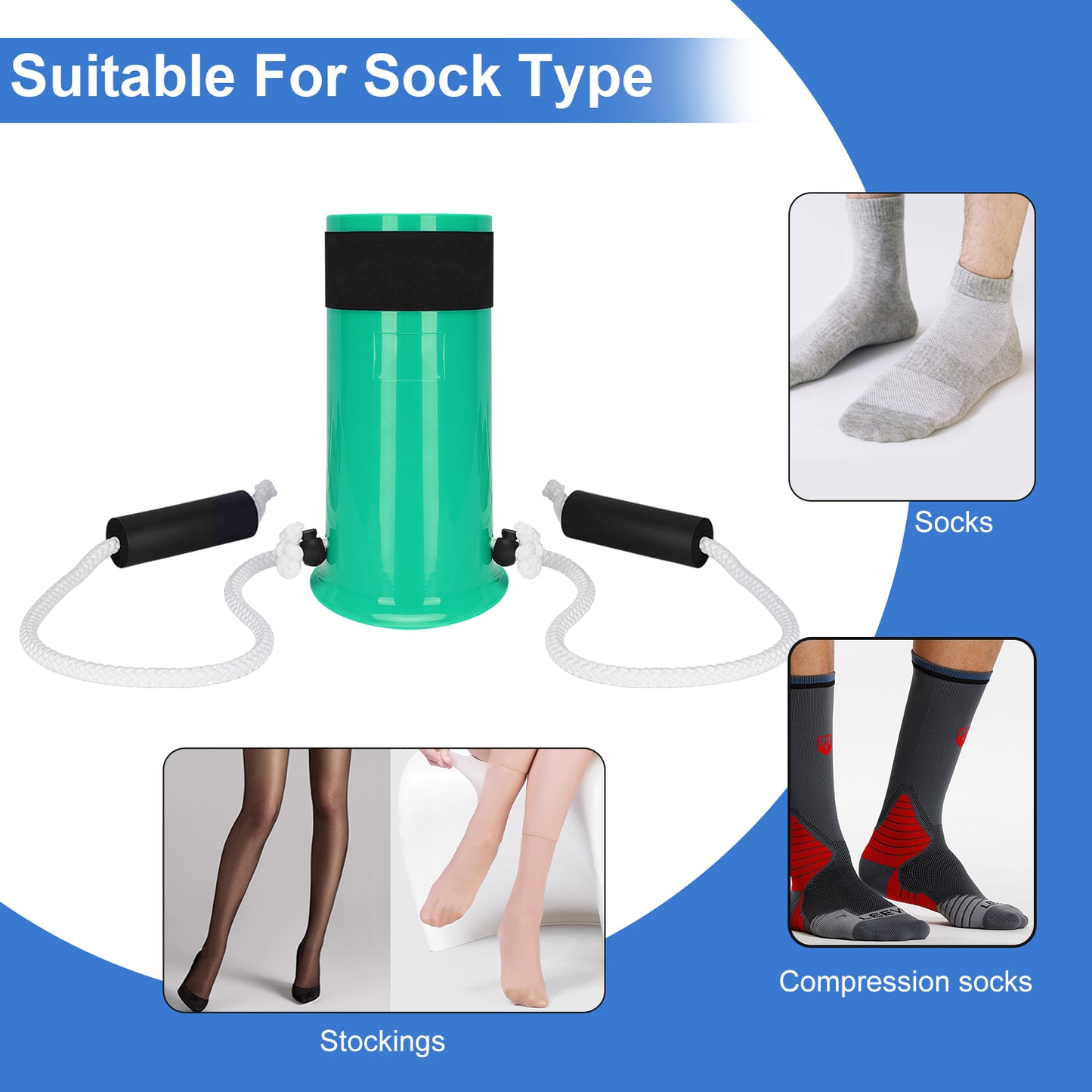 Sock Aid Kit with Long Shoe Horn Dressing Aid
