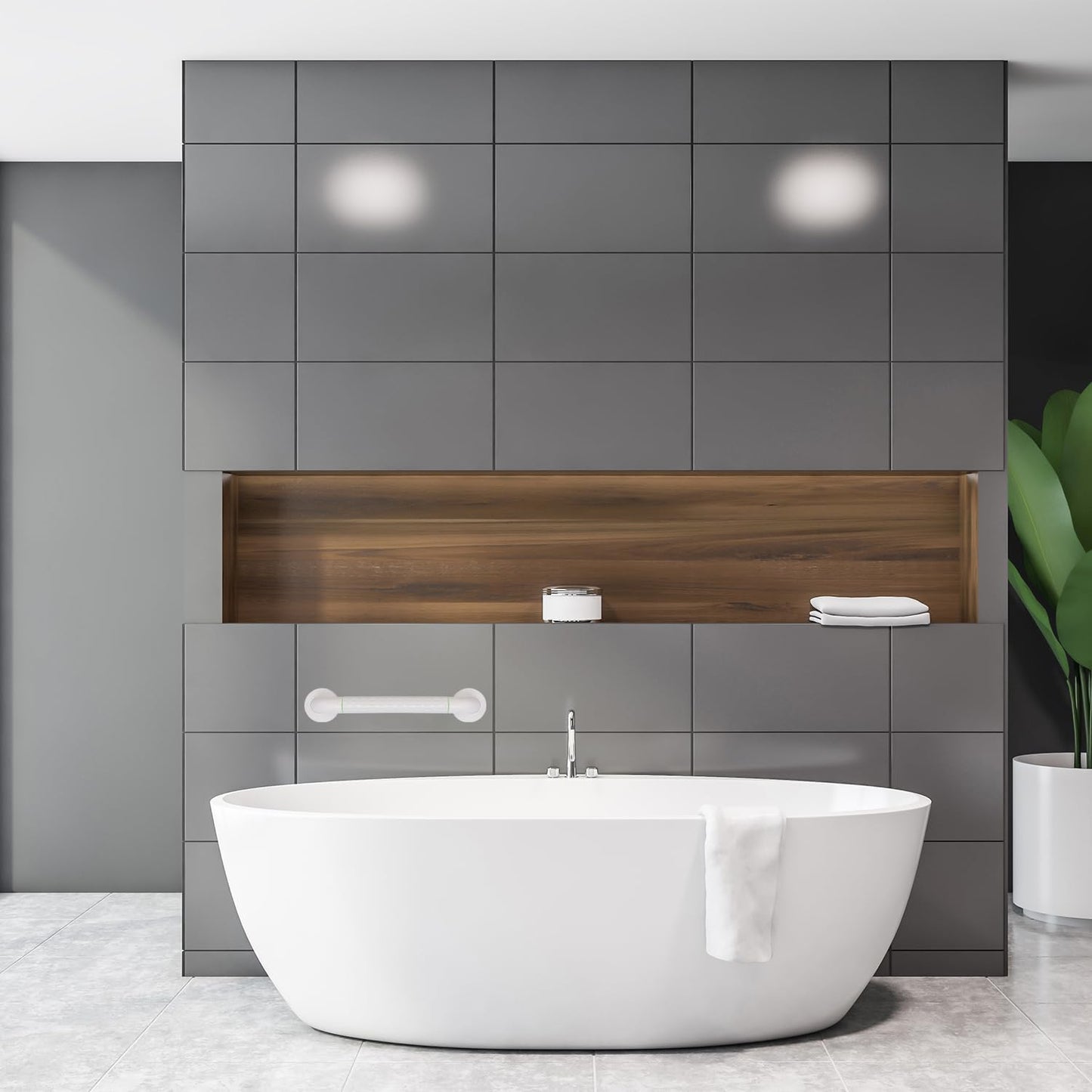 Non-Slip 304 Stainless Steel Bathroom Grab Bar Rail