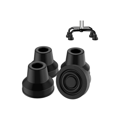 Quad Cane Tips 4 Pack Rubber Replacement Tips for 1/2 & 5/8 Inch Legs