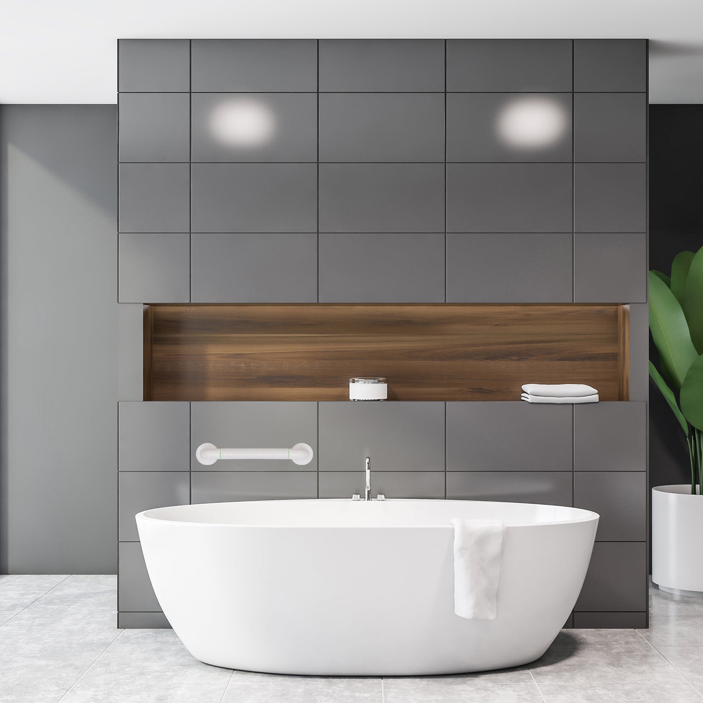 Non-Slip 304 Stainless Steel Bathroom Grab Bar Rail