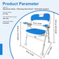 Instant-Fold Shower Chair w/ Adjustable Height & EVA Cushion
