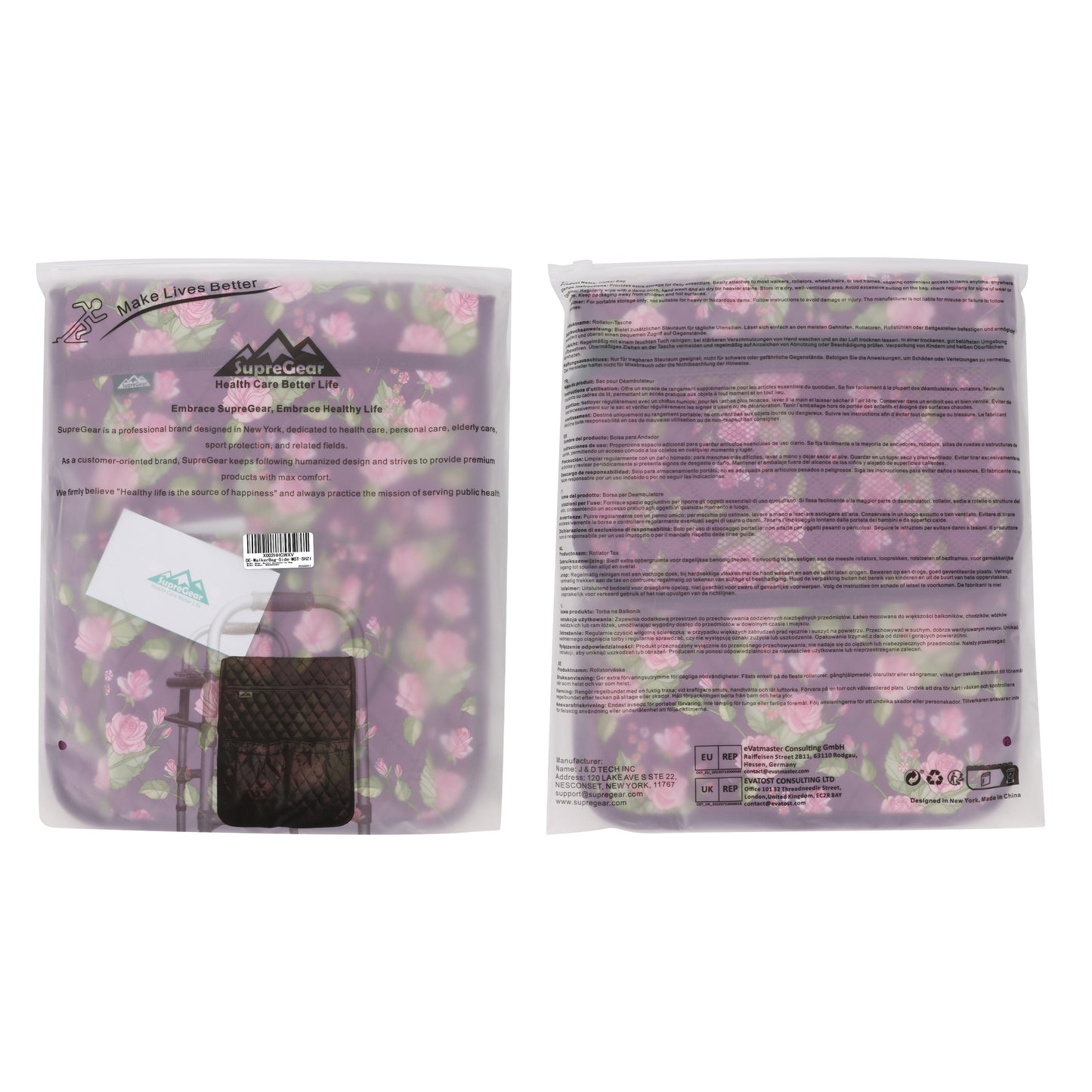 Universal Walker Bag Organizer with Multiple Pockets