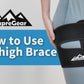 Thigh Brace for Hamstring Strain & Muscle Support Adjustable Compression Wrap