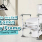 3-Way Adjustable Toilet Safety Frame, Anti-Slip Handrails, Suction Cups, Supports 220 lbs