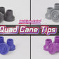 4pcs Quad Rubber Cane Tip