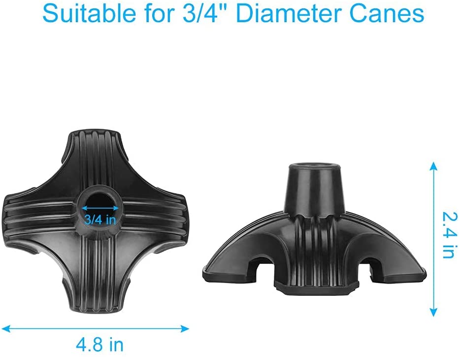 Stable 4 Prong Replacement Foot for Folding Cane Tip - SupreGear
