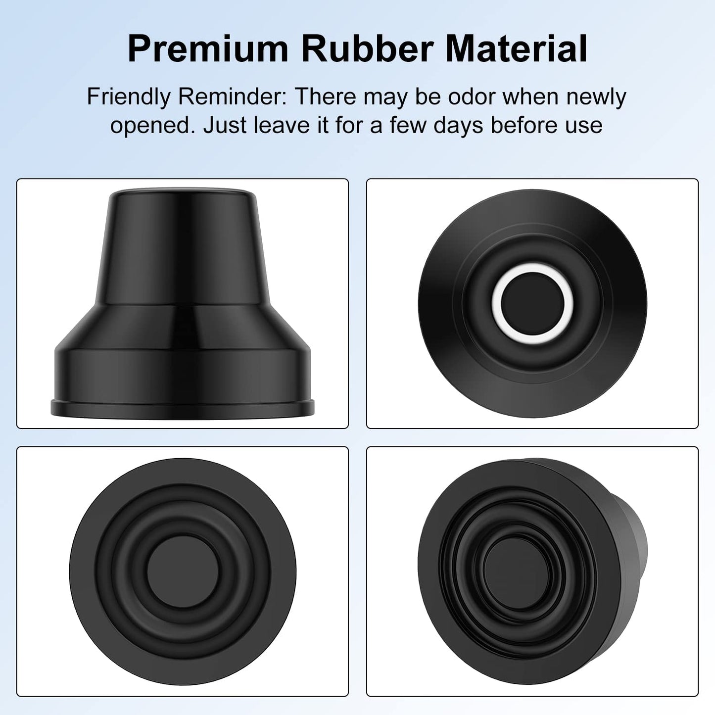 4pcs Quad Rubber Cane Tip