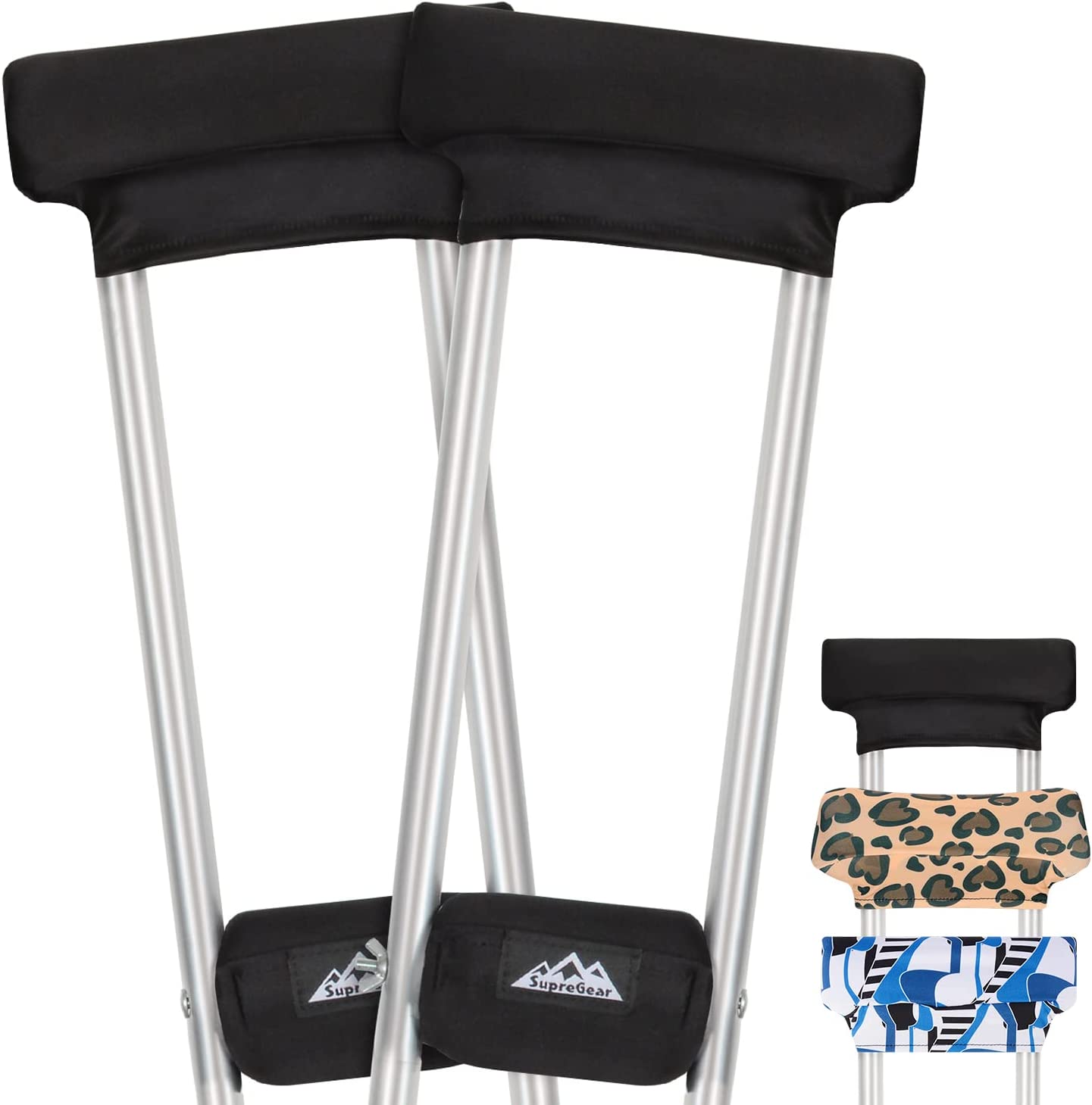 4-Pack Crutch Pads and Hand Grips Combo