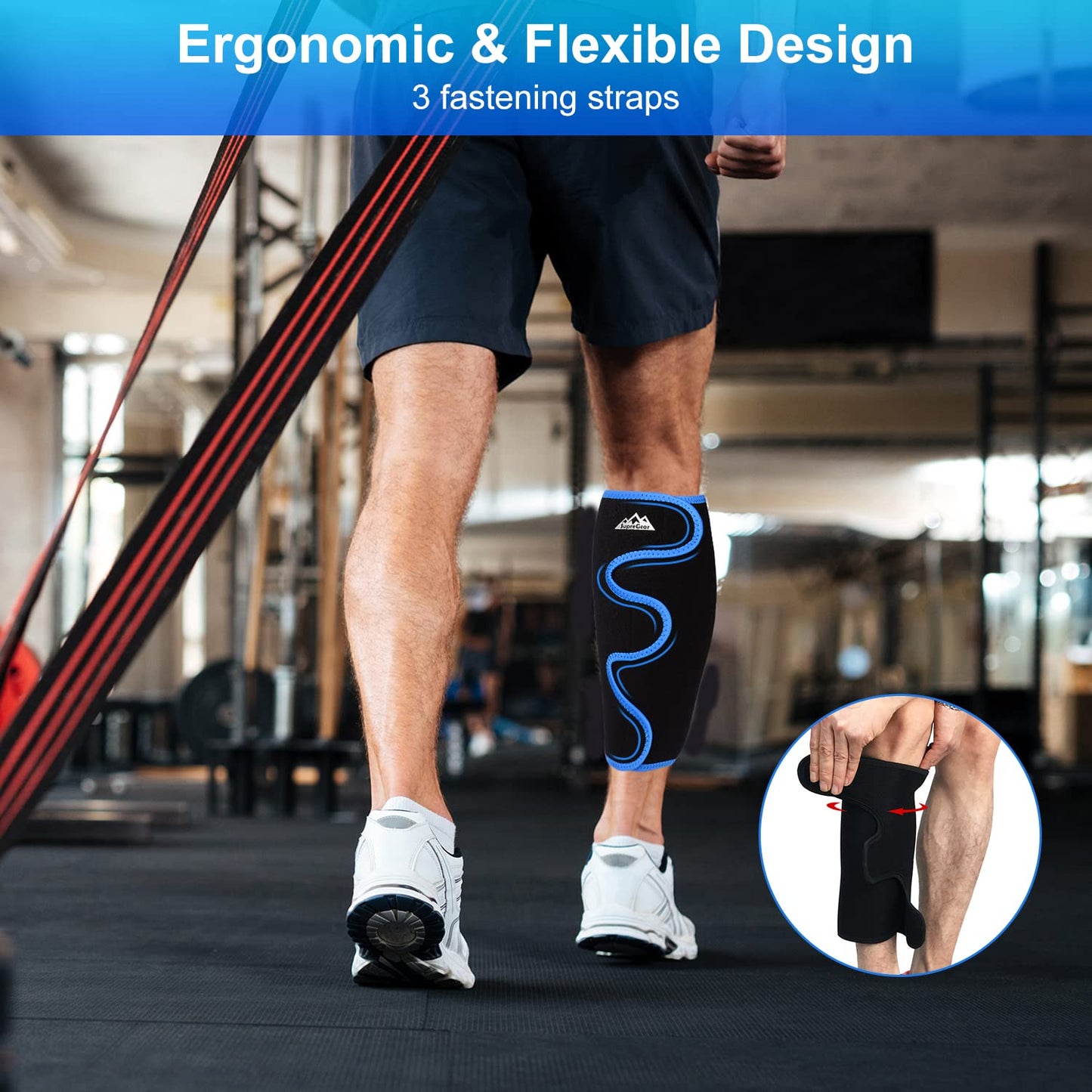 Adjustable Shin Splint Compression Calf Support Brace