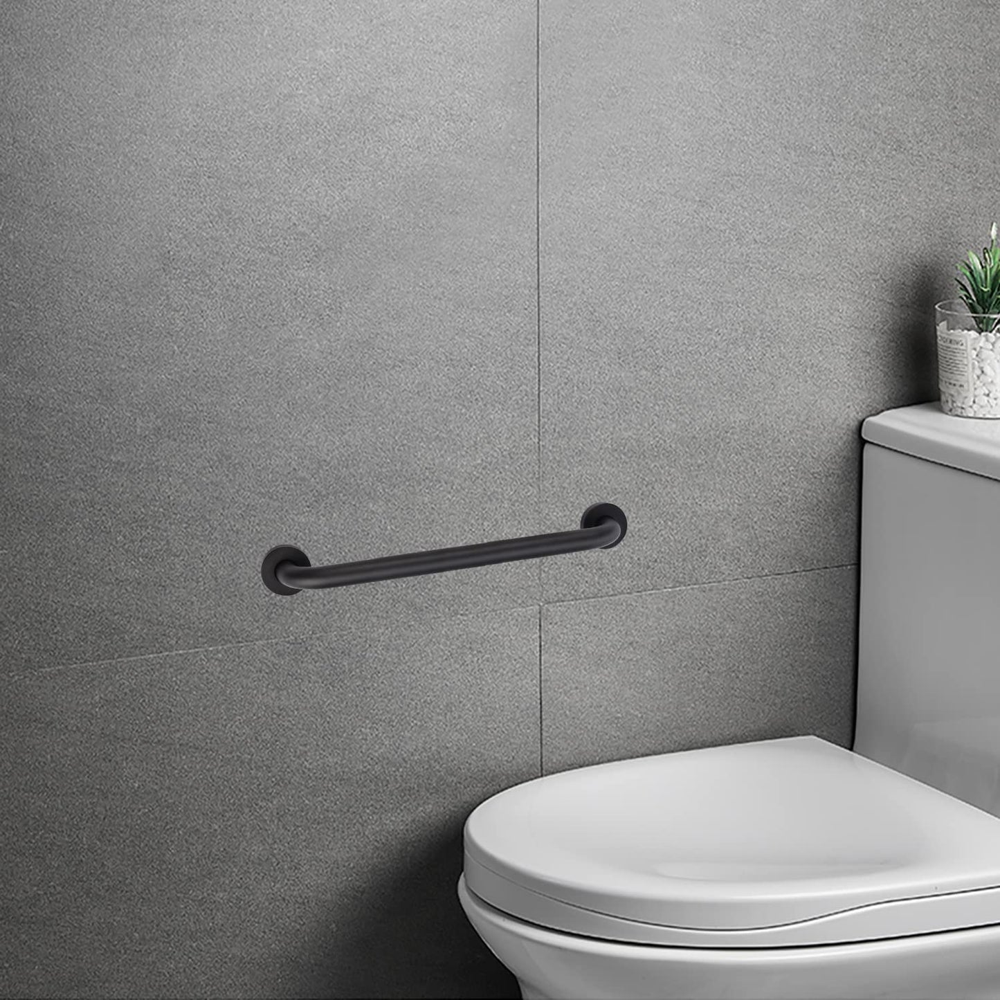 Non-Slip Black Bathroom Safety Grab Bar