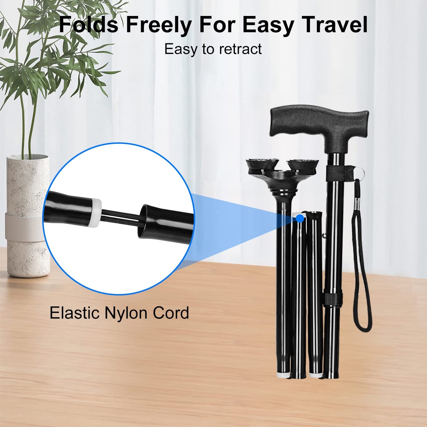 5-Level Adjustable Folding Cane