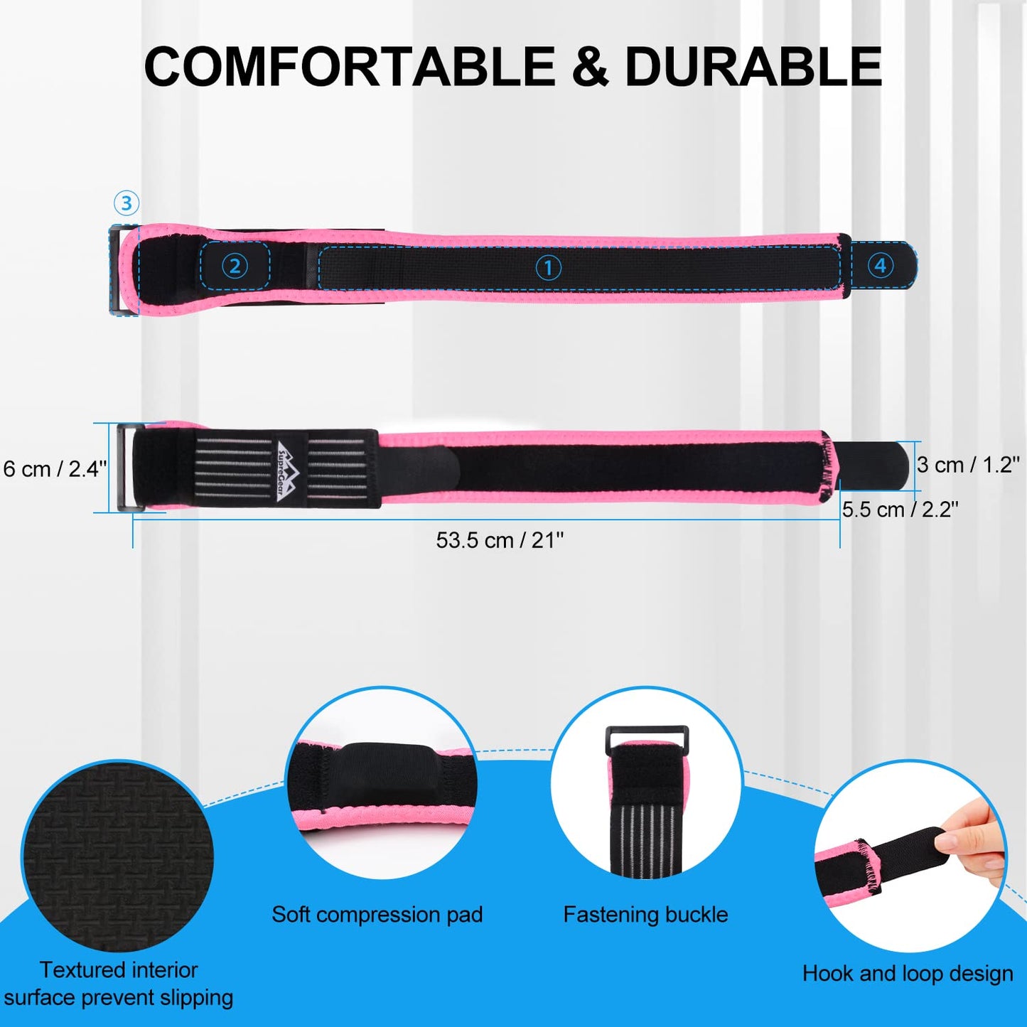 Adjustable ITB Iliotibial Band Wrap Strap for Knee