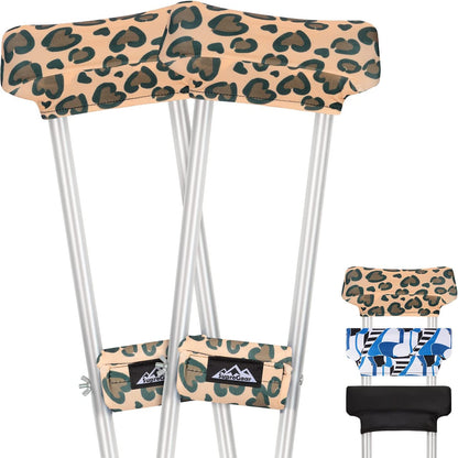 Crutch Pads and Hand Grips 4-Pack Memory Foam Cushioned Covers