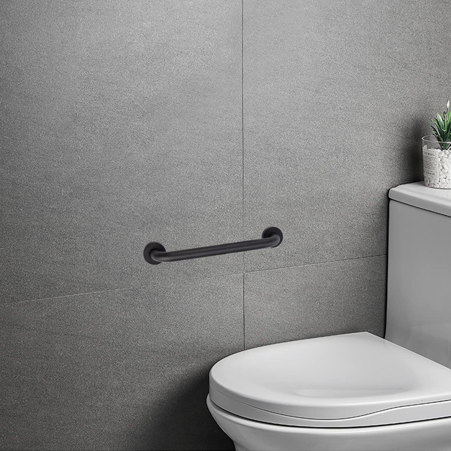 Non-Slip Black Bathroom Safety Grab Bar