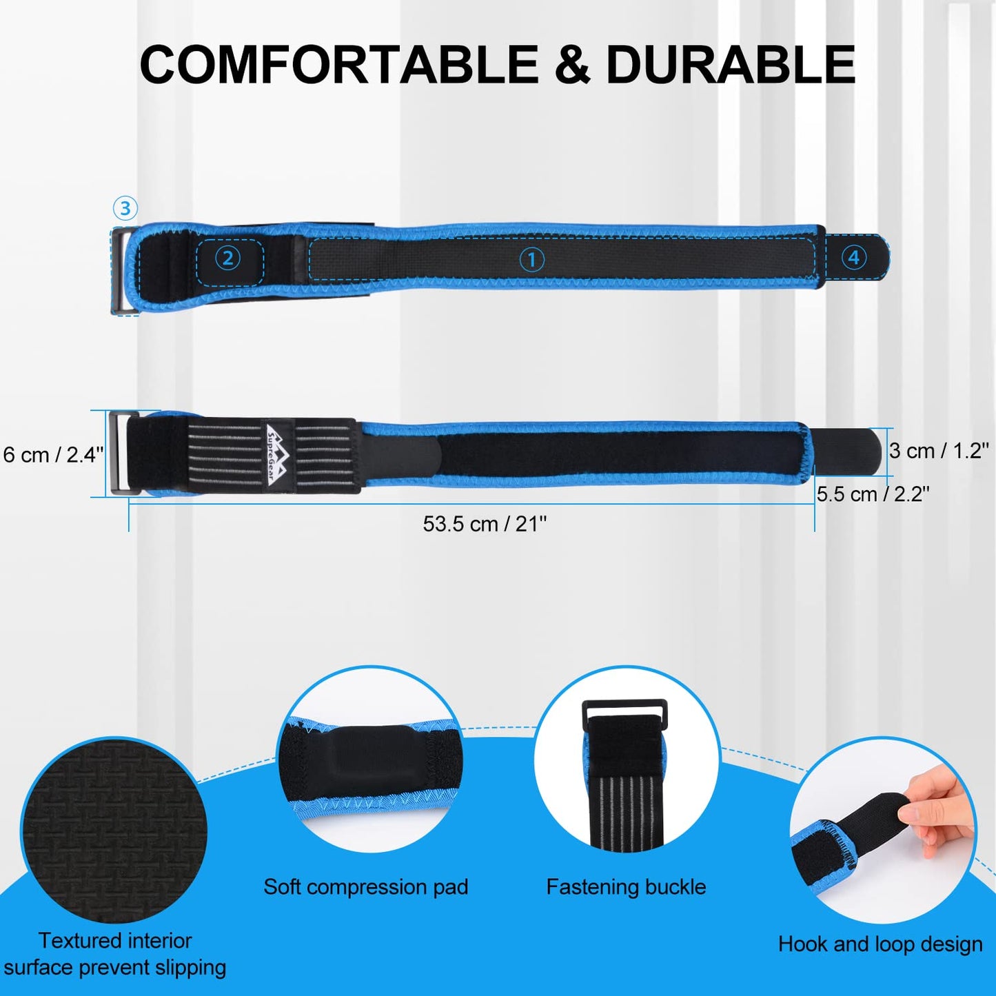 Adjustable ITB Iliotibial Band Wrap Strap for Knee