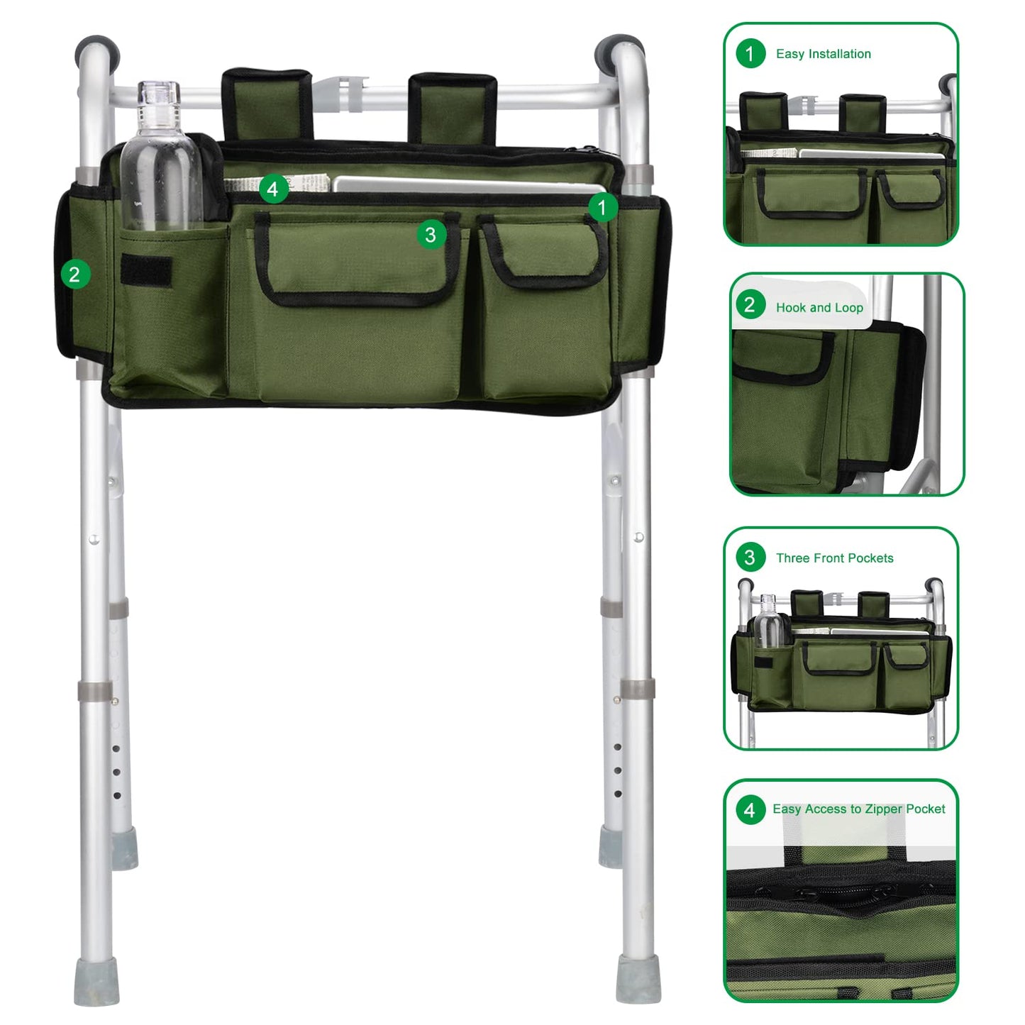 Folding Walker Basket Organizer