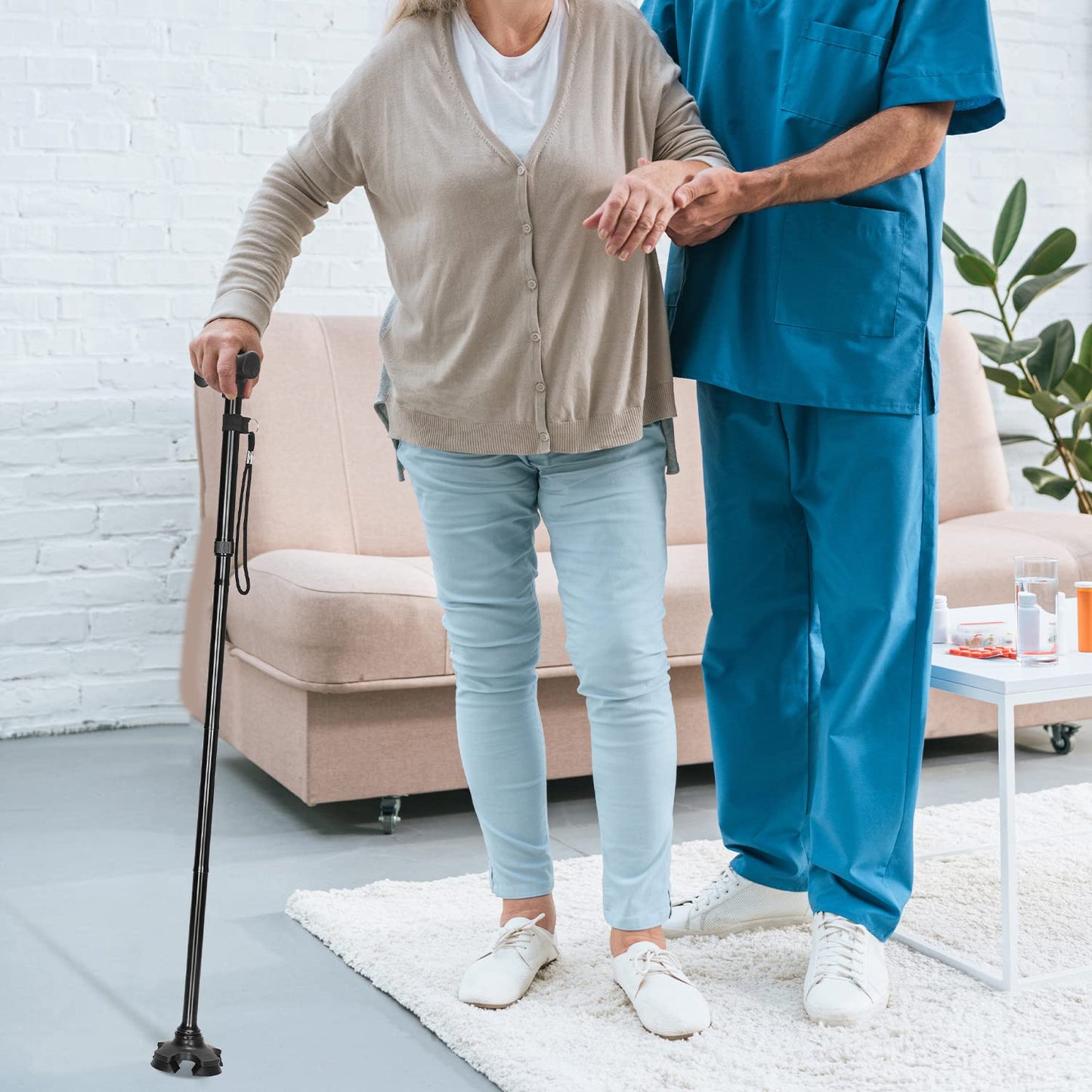 5-Level Adjustable Folding Cane