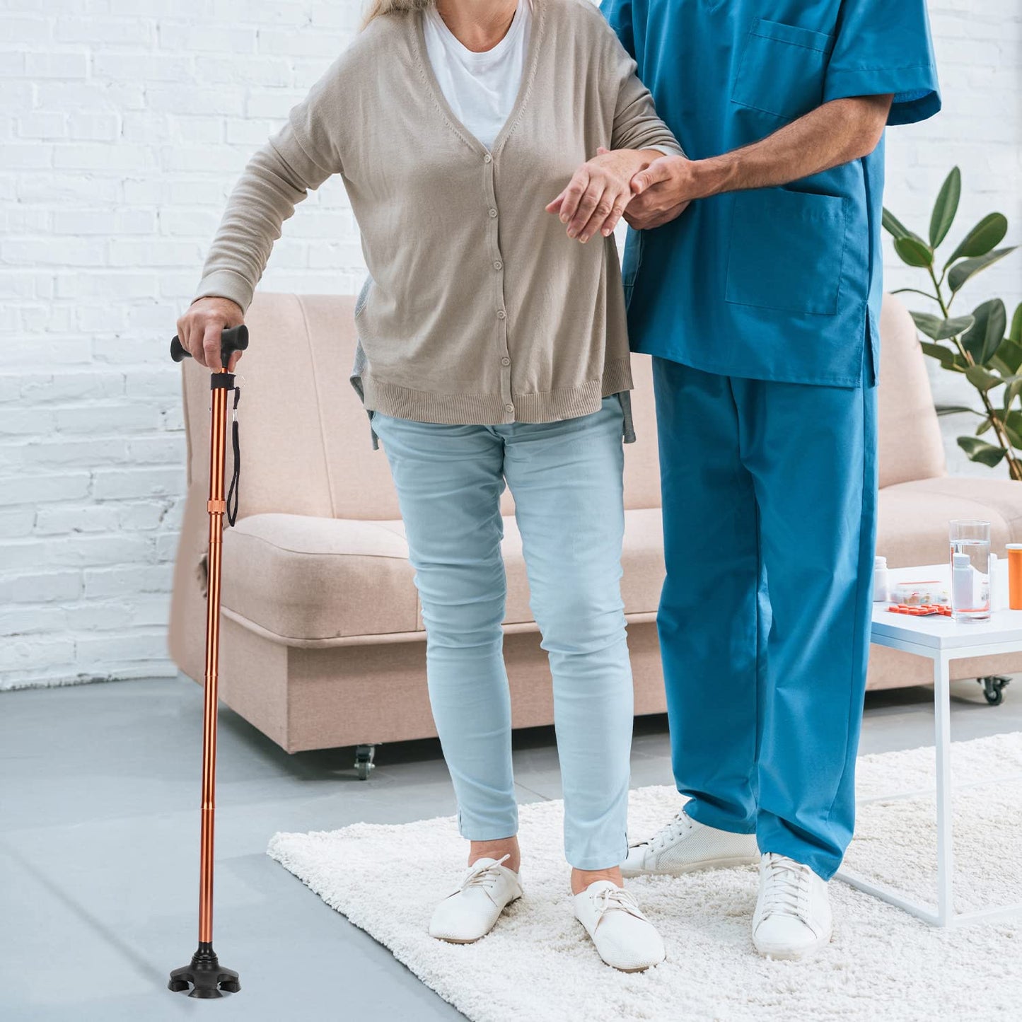 5-Level Adjustable Folding Cane