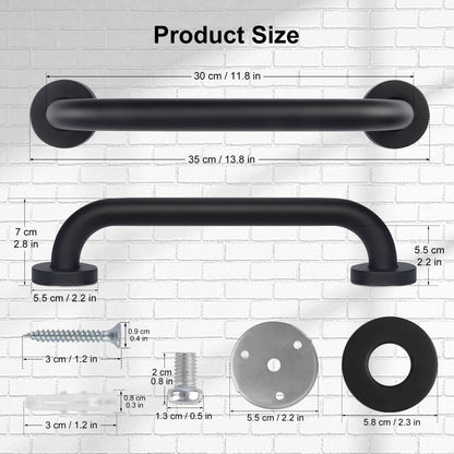 Non-Slip Black Bathroom Safety Grab Bar