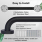 Non-Slip Black Bathroom Safety Grab Bar