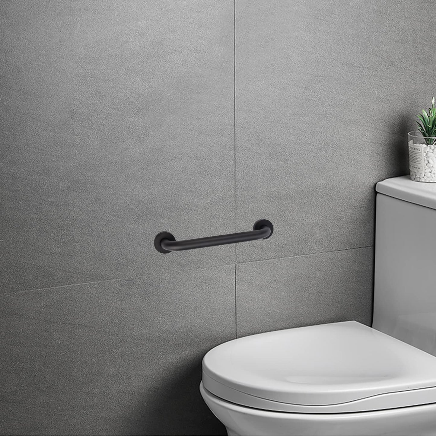 Non-Slip Black Bathroom Safety Grab Bar